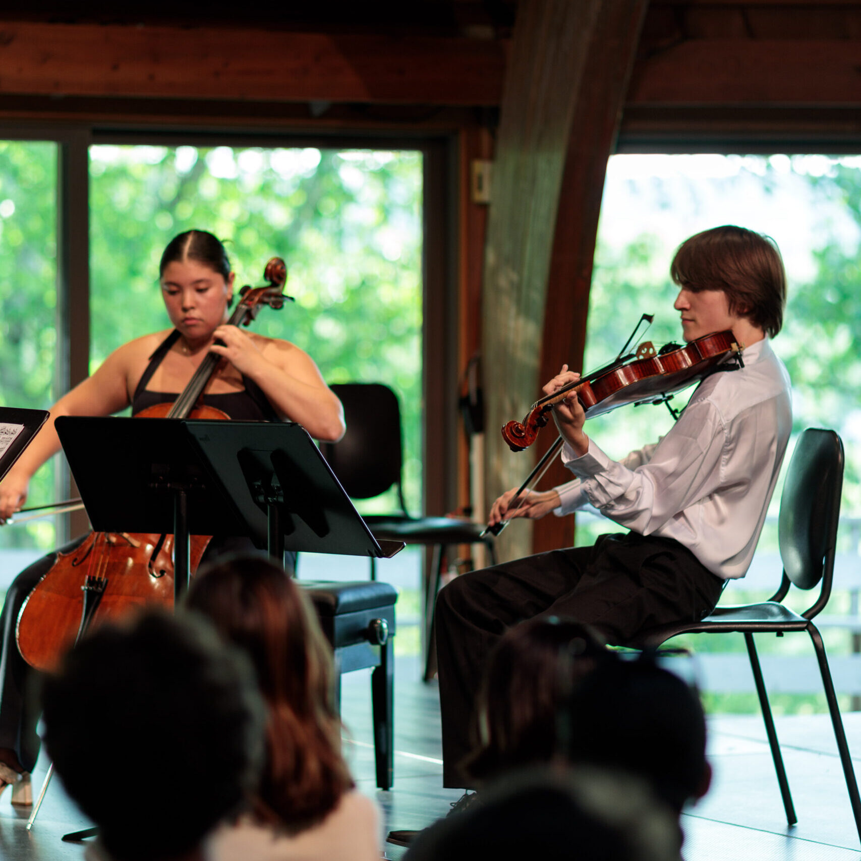 Musicians performing chamber music at Madeline Island